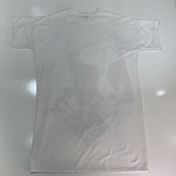 VTG 1985 Flirts Snoopy Woodstock PARTY Single Stitch Stains Oversized T-Shirt XL - Picture 8 of 8